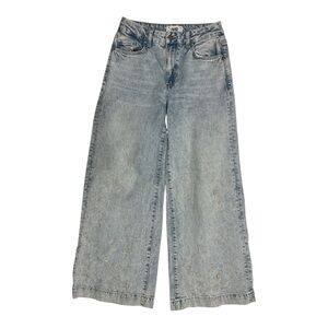 PAIGE Harper Ankle Sheela Embroidered Wide Leg High Rise Jeans Size 27 Designer